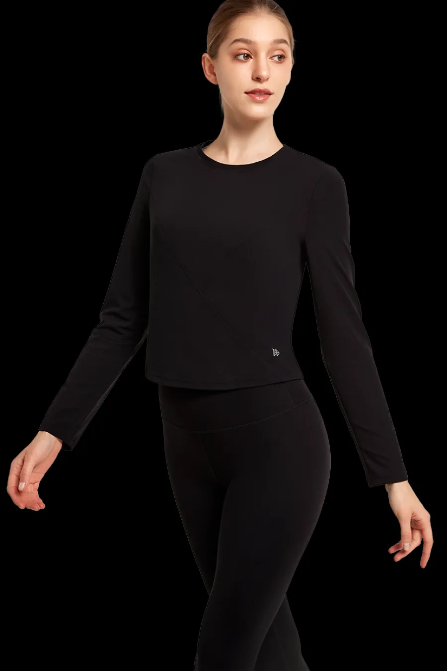 Yvette Crop Longsleeve Ina Black Discount