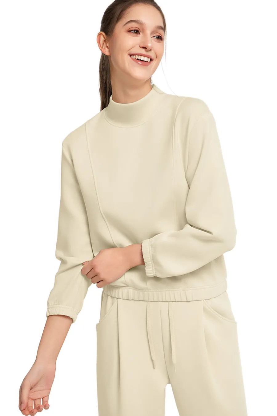 Yvette Crop Longsleeve Mia OffWhite Sale