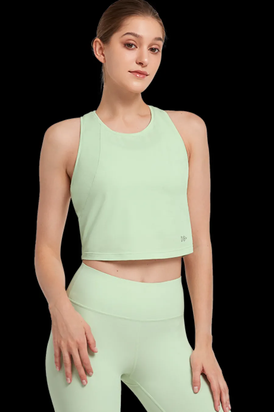 Yvette Crop Tank Top Moni LightGreen Fashion