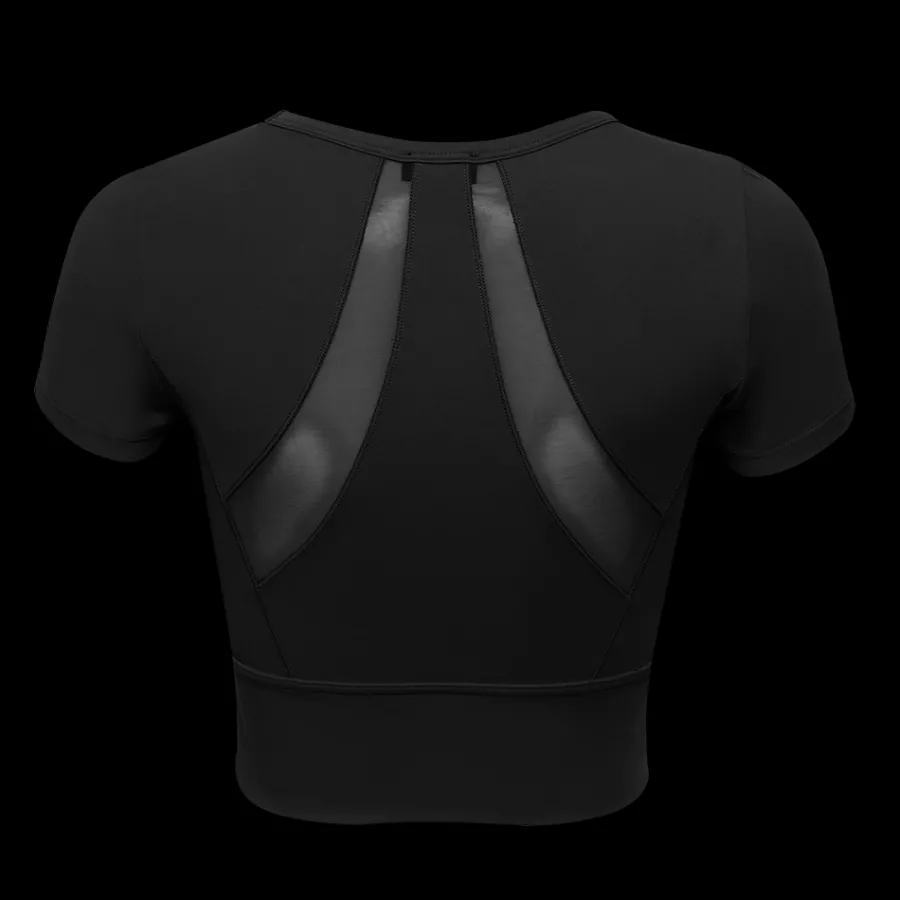 crop_tshirt_flora_5.webp Yvette Crop T-Shirt Flora Black Best