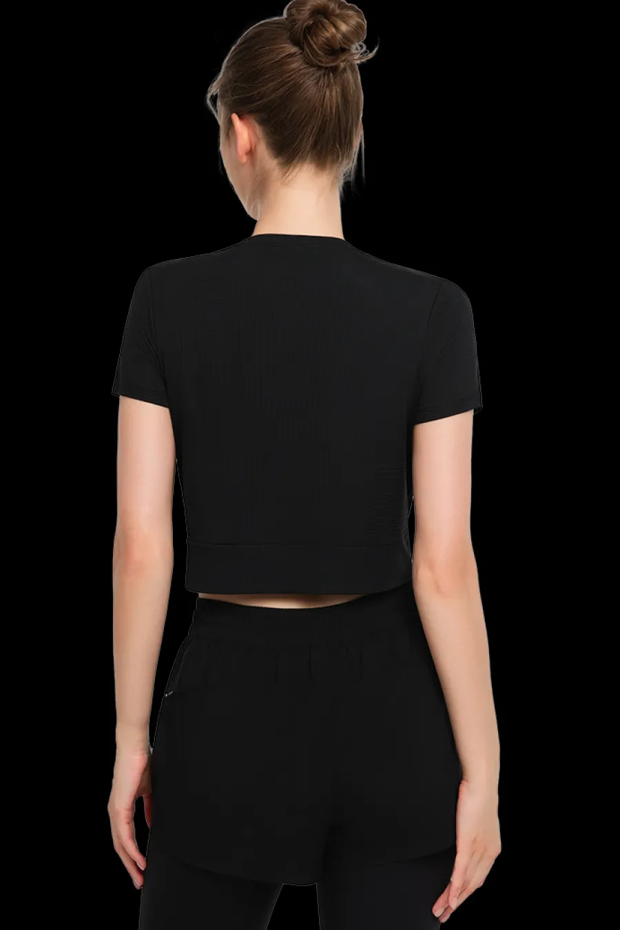 Yvette Crop T-Shirt Lina Black Clearance