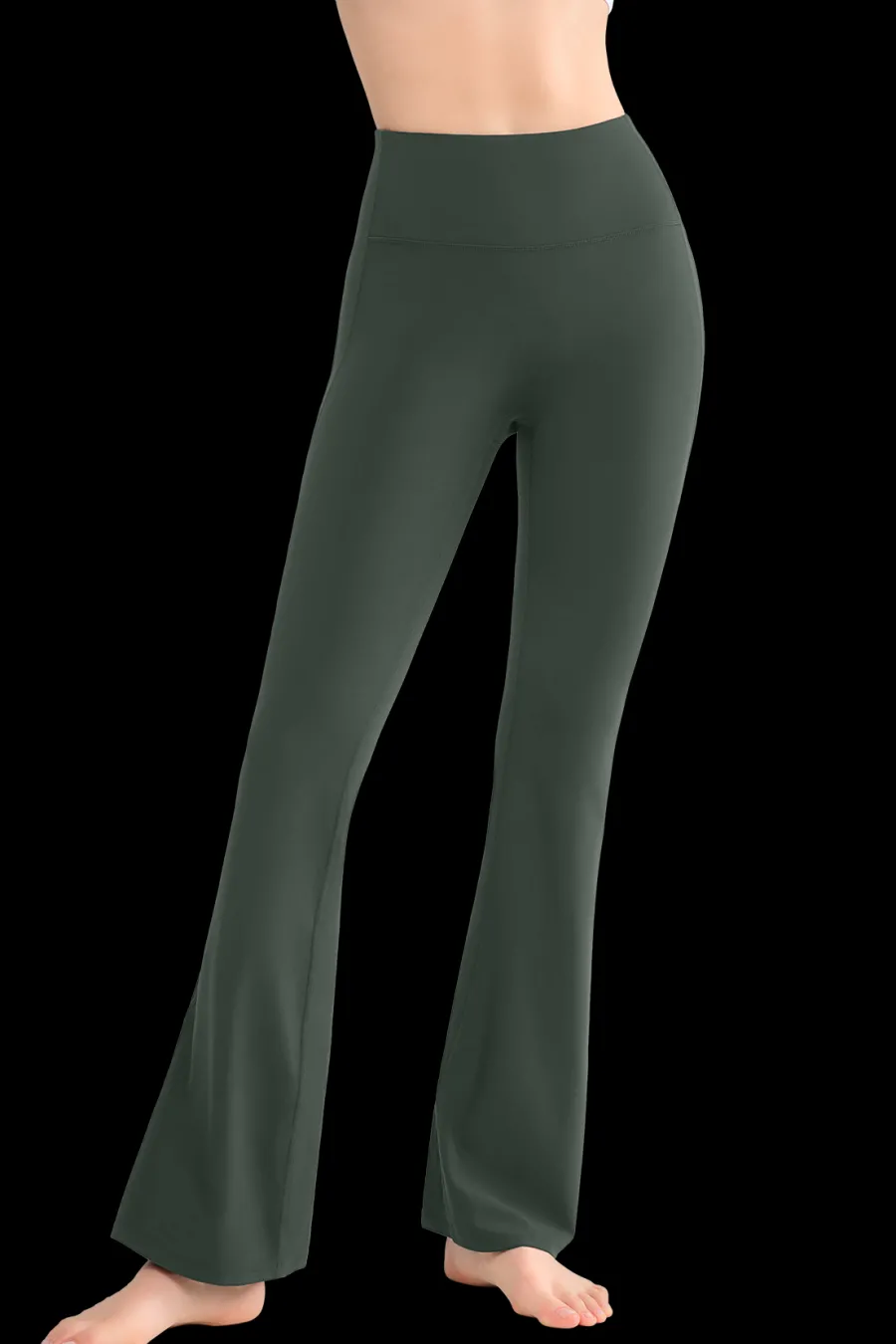 Yvette Flared Leggings July Green Hot