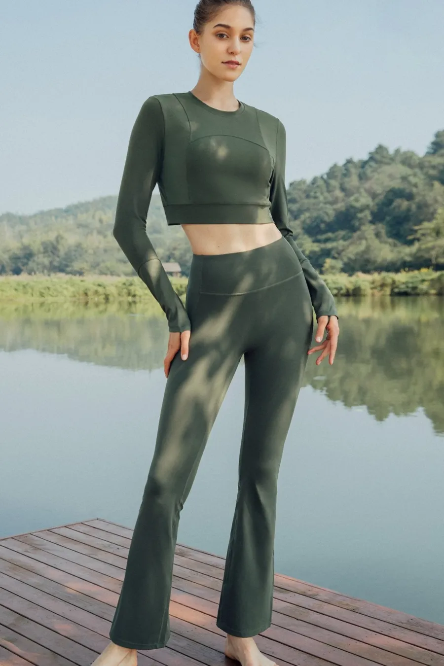flared_leggings_july_5.webp Yvette Flared Leggings July Green Hot