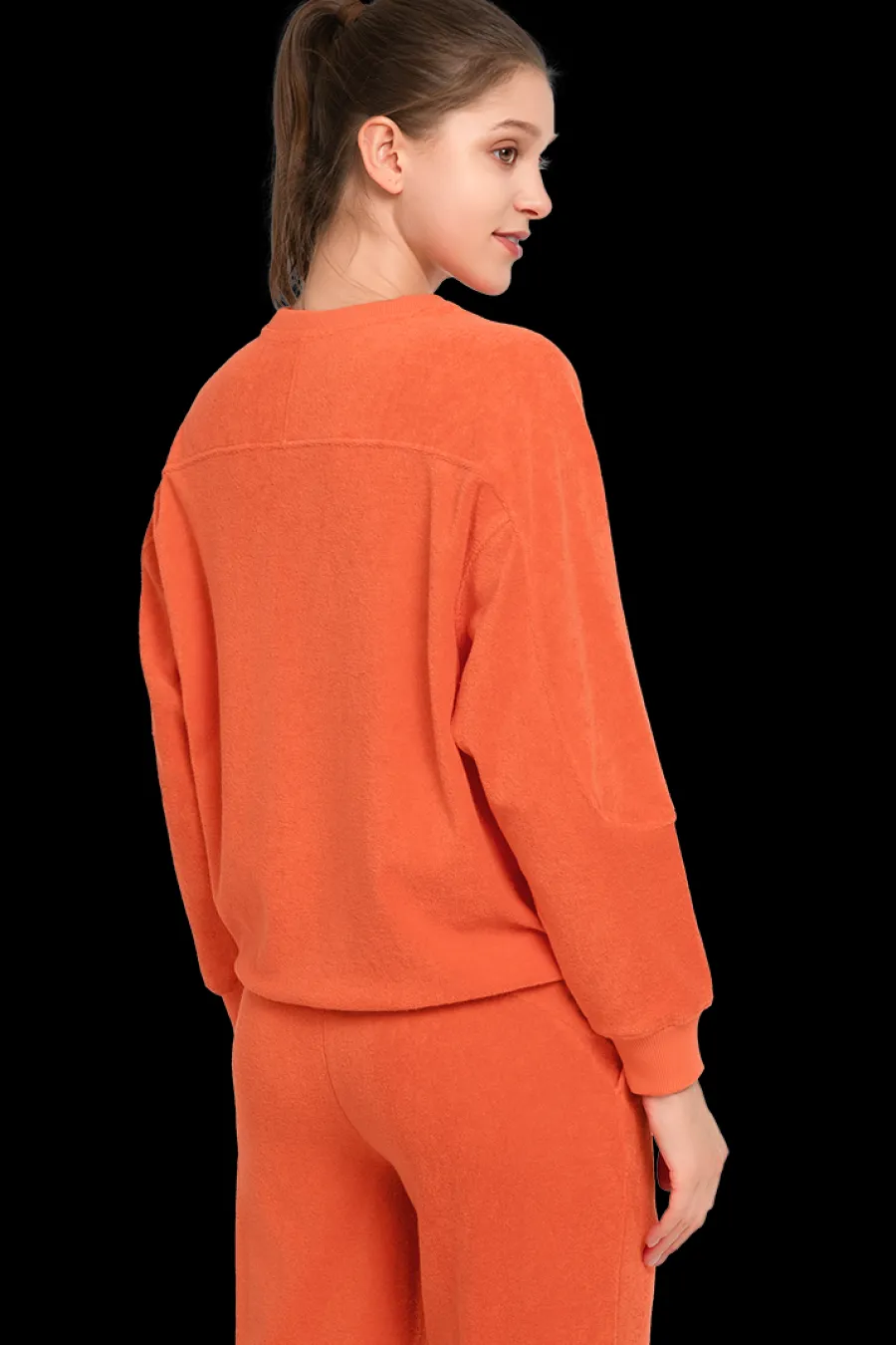 Yvette Frottee Pullover Franzi Orange Best