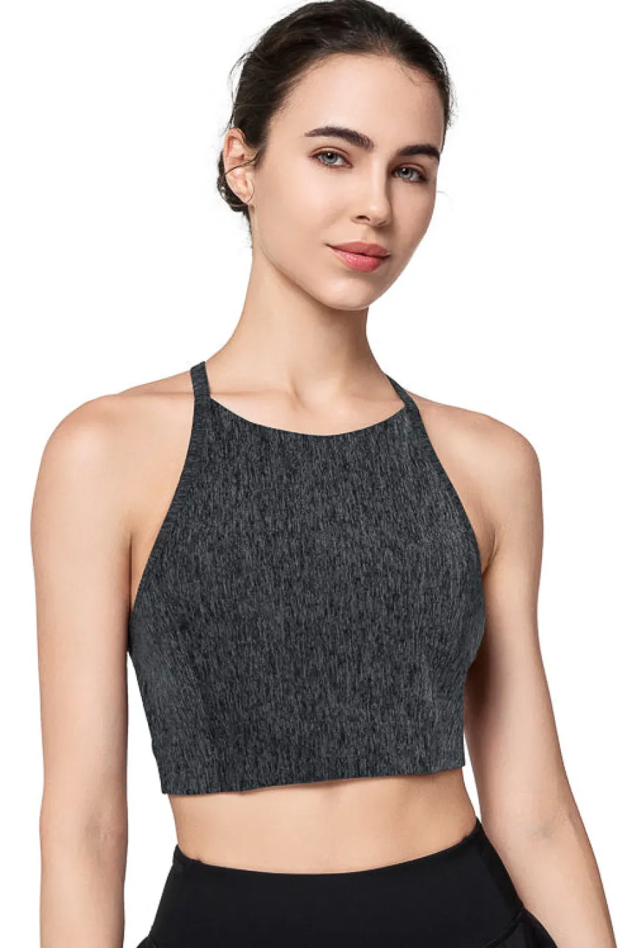 Yvette Sport-BH Ruffles Gray Hot