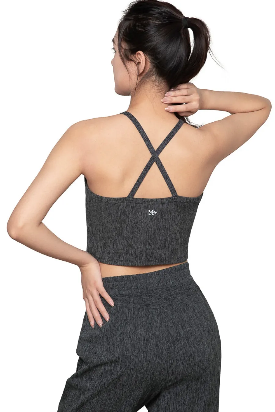 Yvette Sport-BH Ruffles Gray Hot