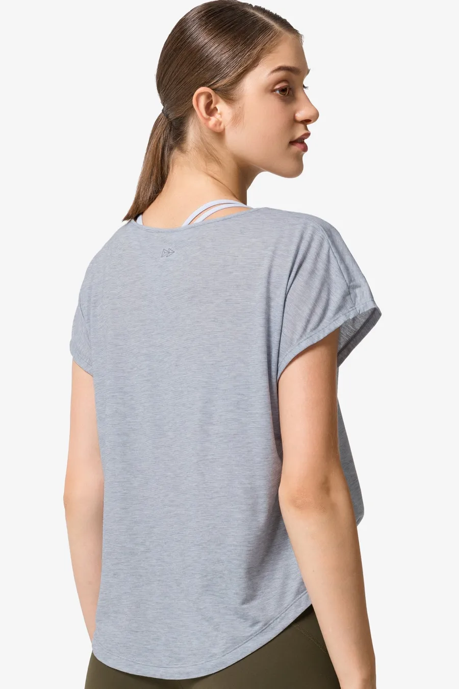 Yvette T-Shirt Jonda Blue Melange BlueMelange Fashion