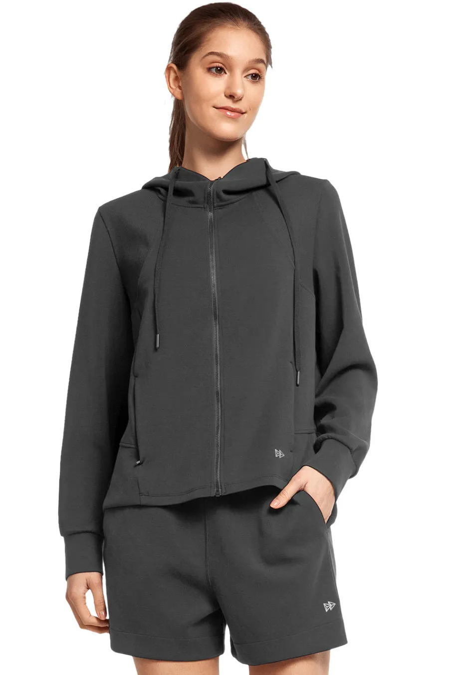 Yvette Zip Hoodie Heidi Gray Sale